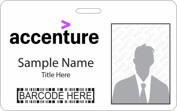 Accenture Barcode ID Horizontal Badge 13 61 NiceBadge 